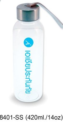กระบอกน้ำพลาสติก ขวดน้ำพลาสติกพรีเมี่ยม รหัส B8401 ขนาด 420 ml
