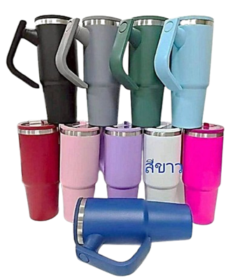 แก้วน้ำสแตนเลส ด้านใน ด้านนอก เป็นสแตนเลส รหัส TWIST-30 ขนาด 900 ml หรือ 30 ออน  24x9x7 cm