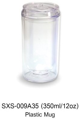 แก้วพลาสติก แก้วมัค แก้วพลาสติกแข็งพรีเมี่ยม รหัส SXS009A35 ขนาด 350 ml
